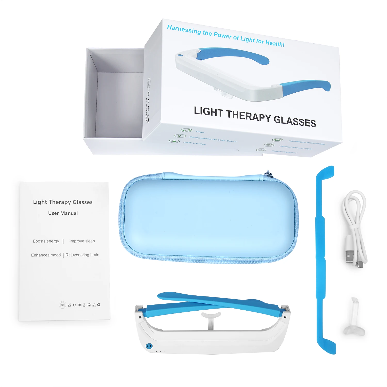 SAD Light Therapy Glasses Red  - đánh giá và giá Light Therapy Glasses