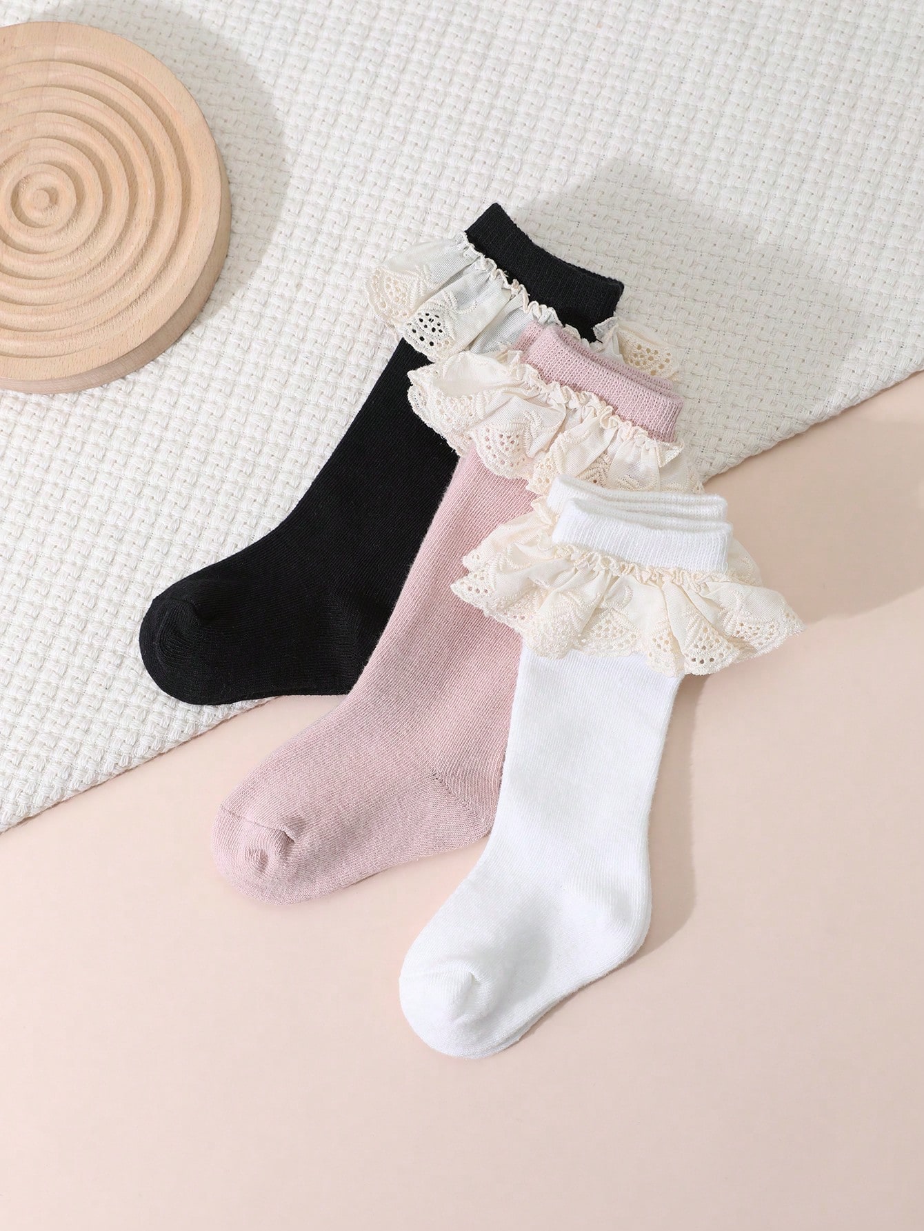 3Pairs Toddler Girls Lace Ruff - đánh giá và giá Baby Sock Oximeter