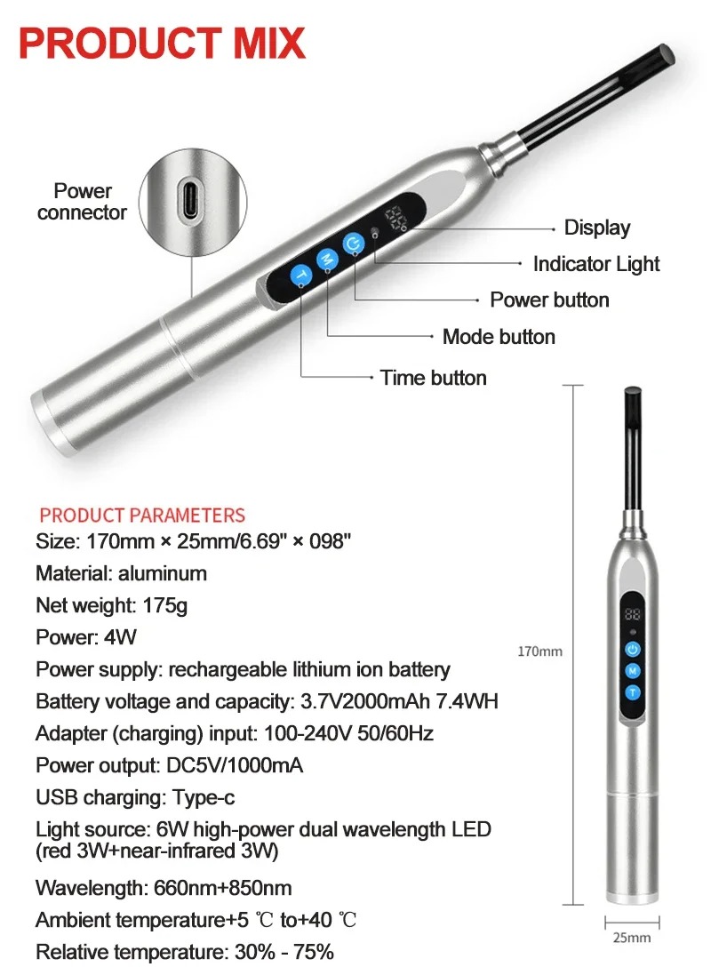 Red Light Therapy Device Canke - đánh giá và giá Galvanic Skin Sensor