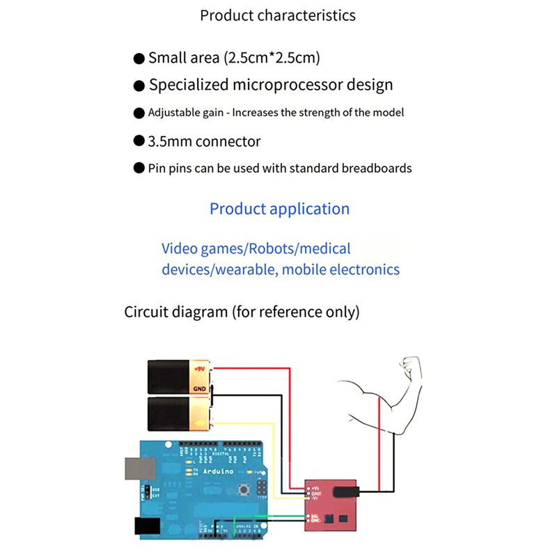 B50B-3X Muscle Electrical Sens - đánh giá và giá Muscle Sensor Emg